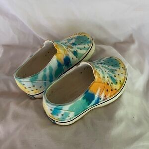 Native Shoes Blue and Yellow Water Shoes Vibrant Slip-On